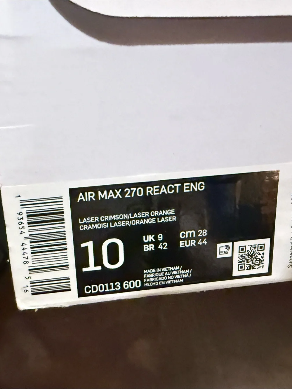Nike Air Max 270 React ENG